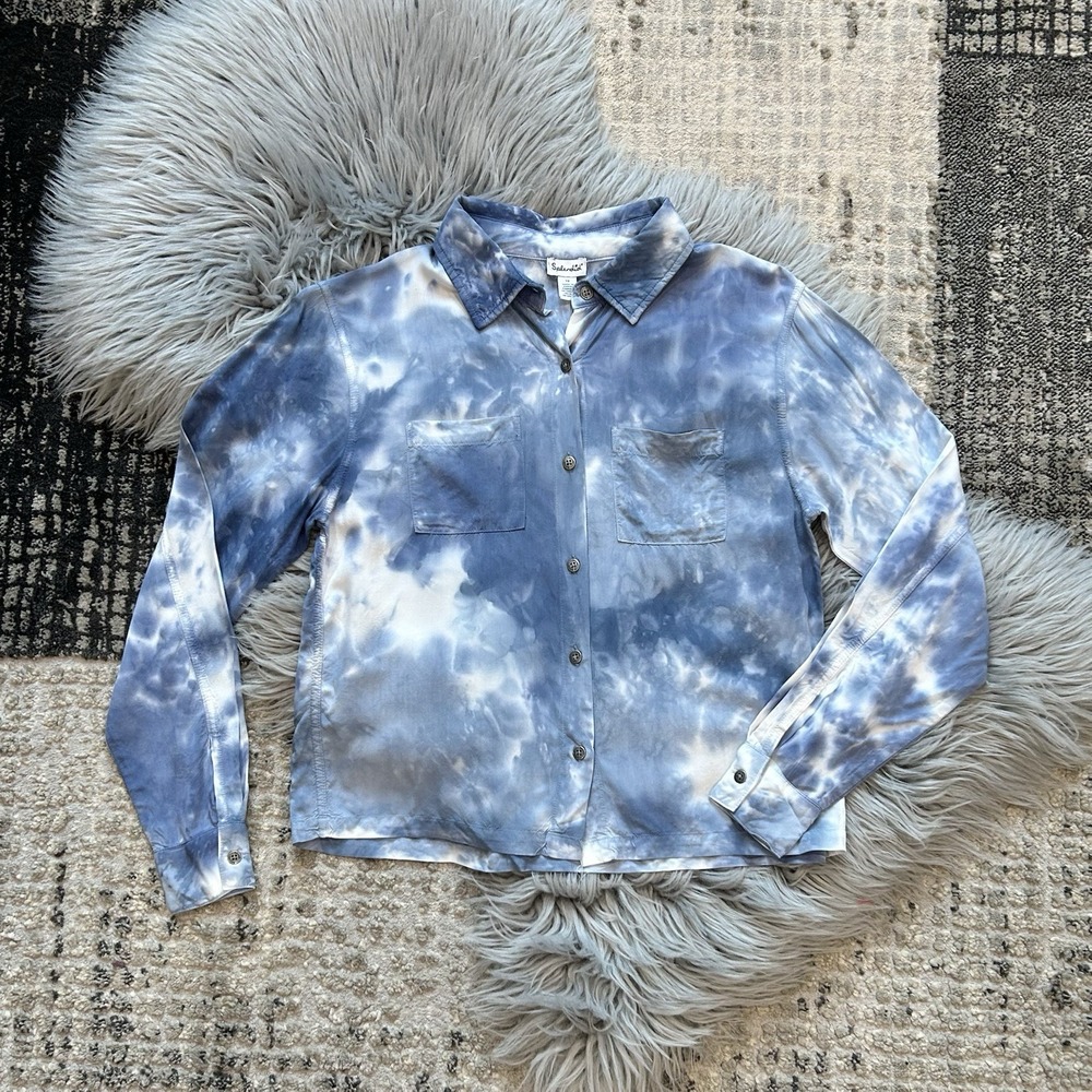Splendid Kid's Girl's Blue Indigo Tie Dye Shirt‎ Top Size 14Y $52